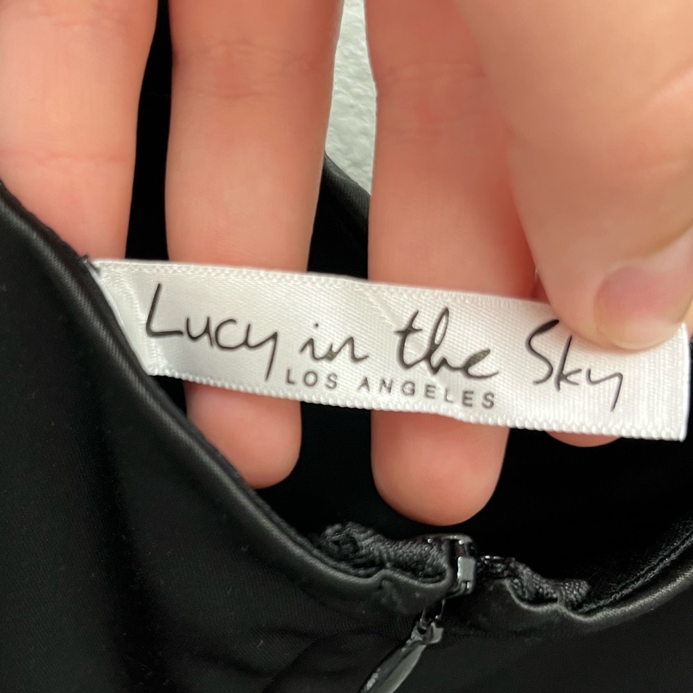 lucy in the sky, black side cut out mini dress, size 4 - Picture 5 of 5